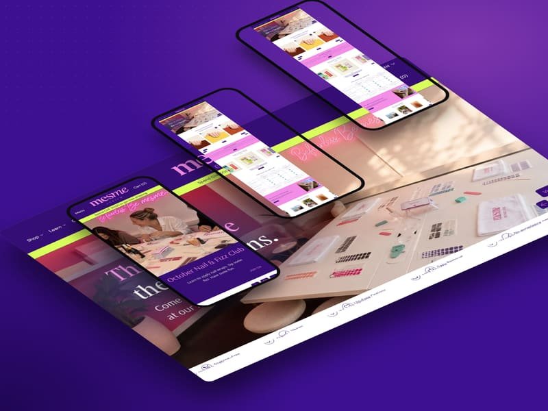 mesme store shown on desktop and mobile