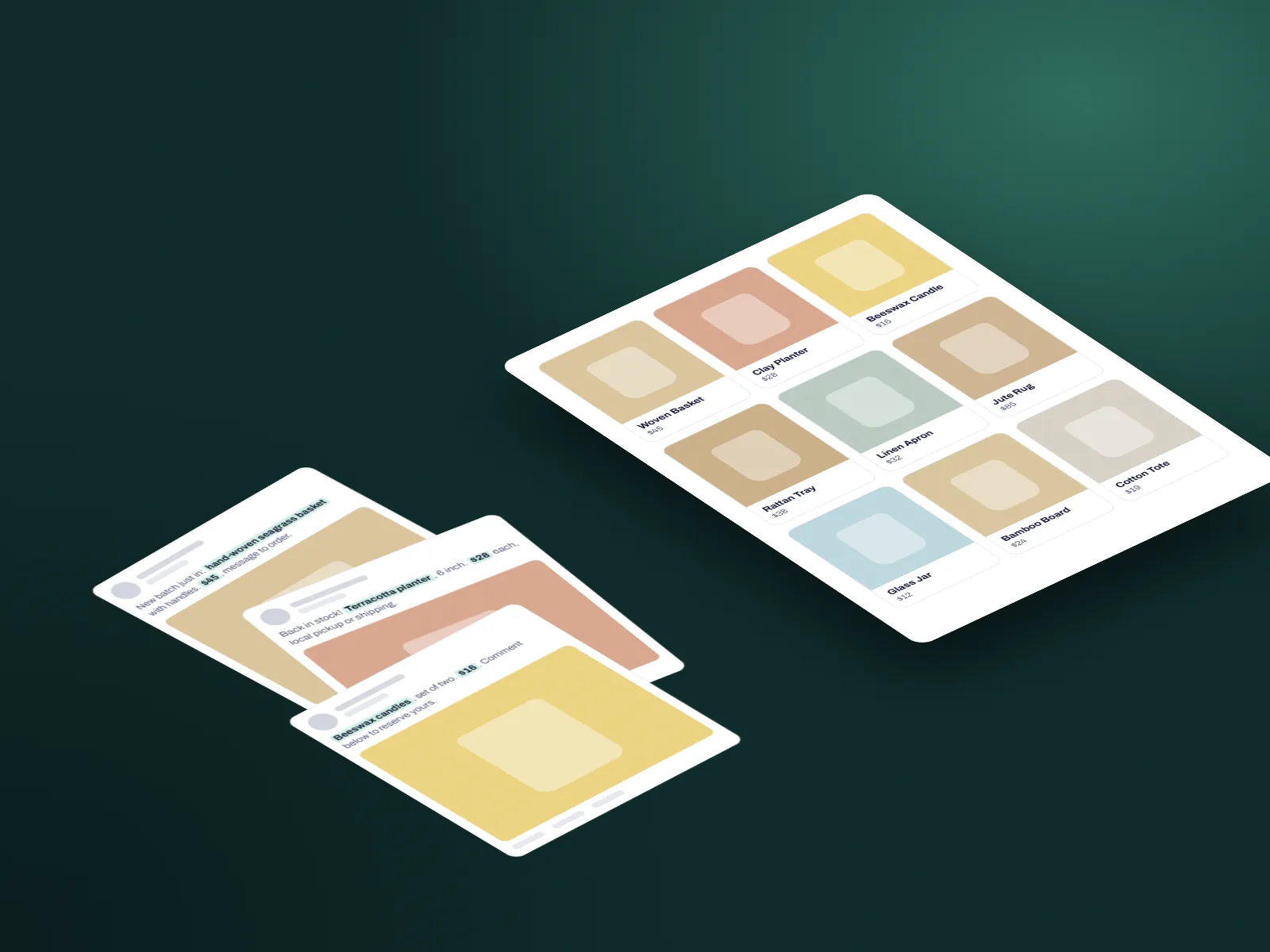 Illustration for the Facebook to Shopify case study